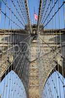 Detail of suspension on Brooklyn Bridge