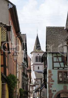 Gasse in Riquewihr, Elsass