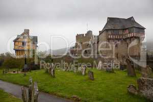 Graveyard by Stokesay castle in Shropshire