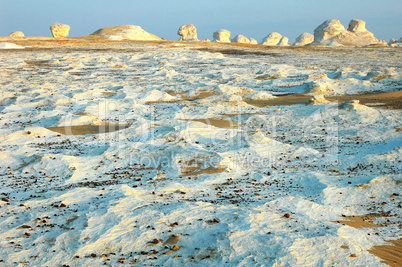 Landscape of the famous white desert in Egypt