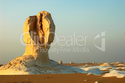 Landscape of the famous white desert in Egypt