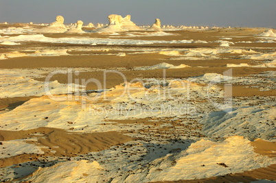 Landscape of the famous white desert in Egypt