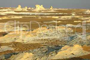 Landscape of the famous white desert in Egypt