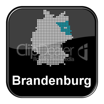 Glossy Button schwarz - Brandenburg