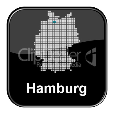 Glossy Button schwarz - Hamburg