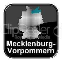 Glossy Button schwarz - Bundesland Mecklenburg-Vorpommern