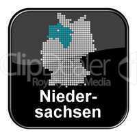 Glossy Button schwarz - Bundesland Niedersachsen