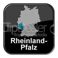 Glossy Button schwarz - Bundesland Rheinland-Pfalz