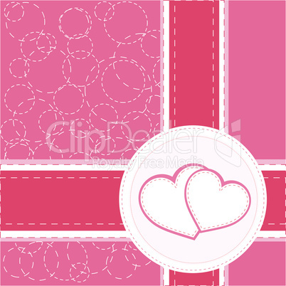 valentine heart wedding card vector background