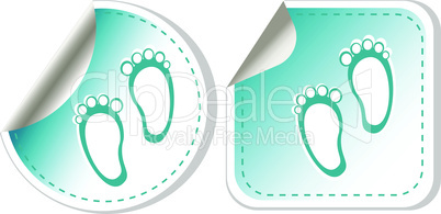Vector card for baby boy stickers set