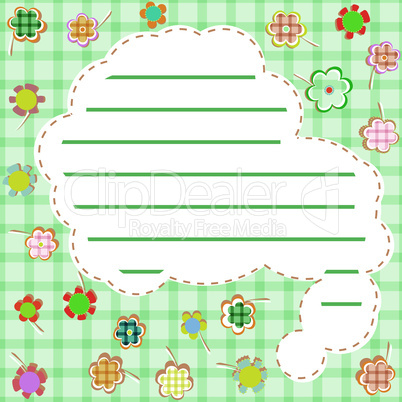 template frame design for greeting card. vector