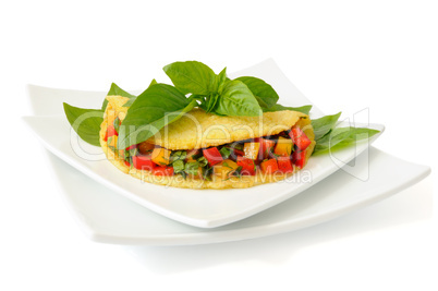 Omelet  with  vegetables