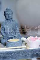 Zen buddha and table