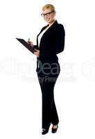 Businesswoman with a clipboard