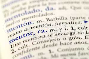 Spanish dictionary word for mentor