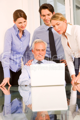 businessmen and businesswomen during a working meeting