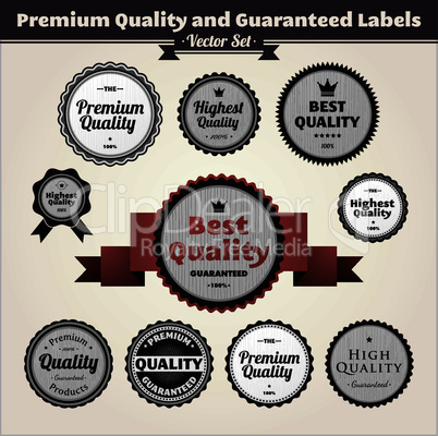 Premium Quality And Guarantee Labels