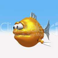 komischer goldfisch