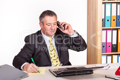 Businessman in office