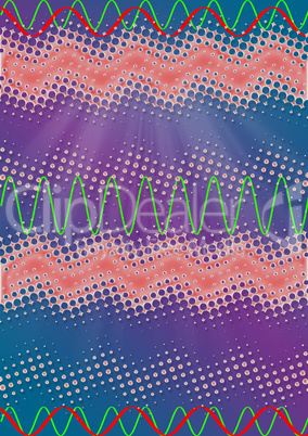 Abstract multicolored tech wave background