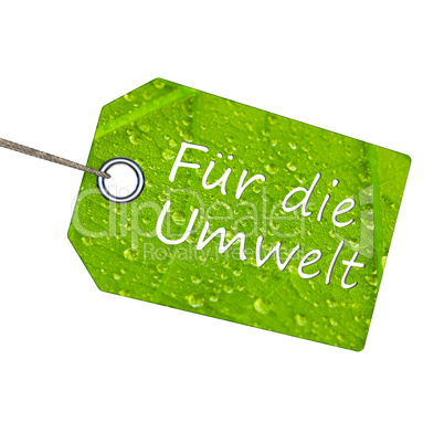 Umwelt Etikett