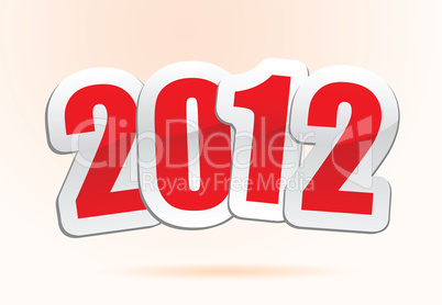 2012 new year greetings in vector