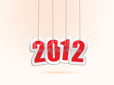 2012 new year greetings in vector