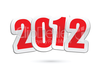 2012 new year greetings in vector