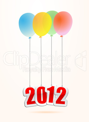 2012 new year greetings in vector