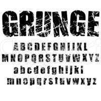 grunge alphabet - 1