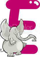 E for elephant