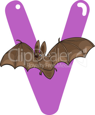 V for vampire bat