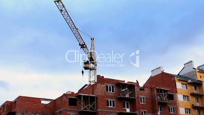 Crane Gives Two Slabs Timelapse