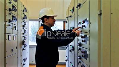 Engineer Activates Electrical Equipment