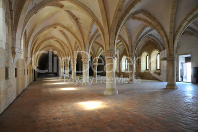 the dormitory of Alcobaca monastery in Portugal