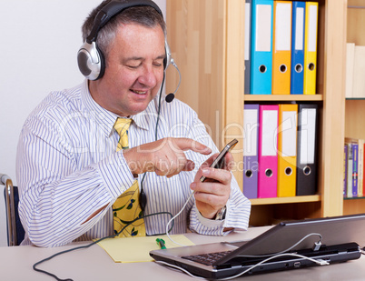 Businessman with Headset