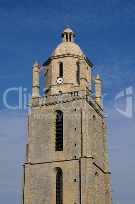 France, the bell tower of Batz sur Mer church