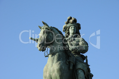 Versailles, bronze statue of Louis 14