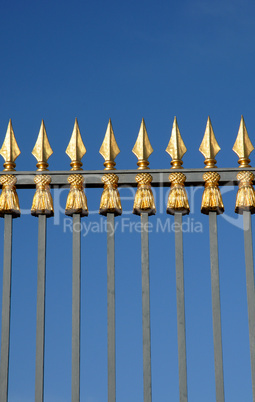 France, golden gate of Versailles palace