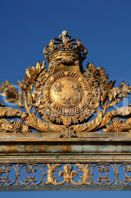 France, golden gate of Versailles palace