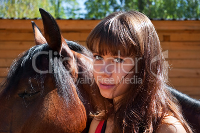 Girl and horse