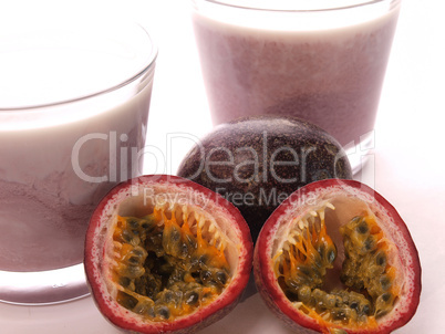 Passion fruit with healthy drinks