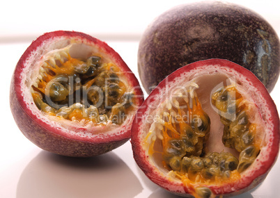 Passion fruit on a plate