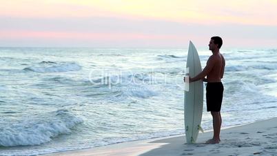 Surfer At Twilight