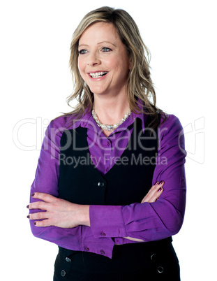 Portrait of beautiful corporate lady, smiling