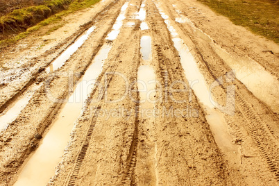 Rural road after the rain