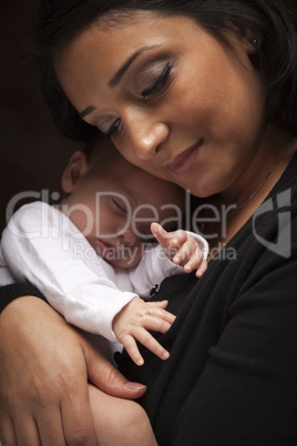 Attractive Ethnic Woman with Her Newborn Baby