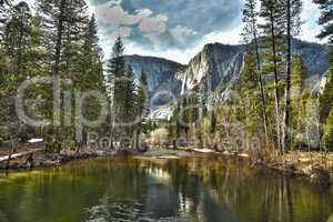 Yosemite River and Upper Falls HDR