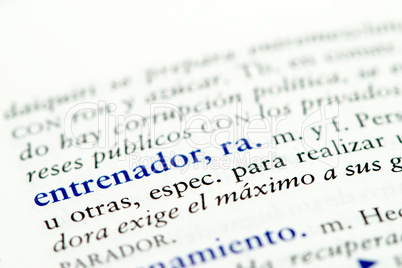 Spanish word for coach - entrenador