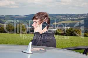 young man with the car phone